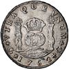 Image 1 : GUATEMALA, Guatemala City, pillar 8 reales, Charles III, 1762 P, with abacus below crown atop right 