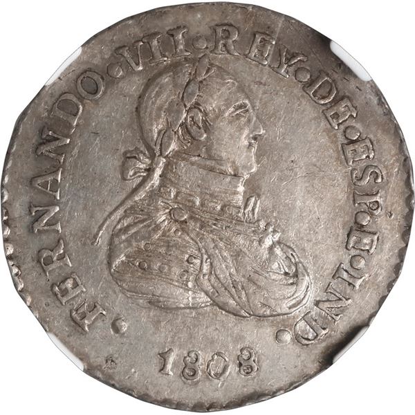 GUATEMALA, Santa Ana Grande (El Salvador), 1 real proclamation medal, Ferdinand VII, 1808, rare, NGC