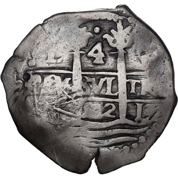 GUATEMALA, Guatemala City, 4 reales, sun-over-mountains countermark (Type II, 1839, contemporary cou