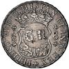 Image 2 : JAMAICA (British Administration), 6 shillings 8 pence, George II, GR double countermark (1758) on a 