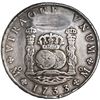 Image 1 : MEXICO, Mexico City, pillar 8 reales, Philip V, 1733 MF, small crown above globes, three mouldings a