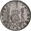 Image 1 : MEXICO, Mexico City, pillar 8 reales, Philip V, 1743 MF, ex-Brameld.