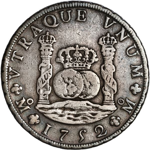 MEXICO, Mexico City, pillar 8 reales, Ferdinand VI, 1752 MF, ex-Brameld.