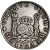 Image 1 : MEXICO, Mexico City, pillar 8 reales, Charles III, 1763/2 MF, ex-Brameld.