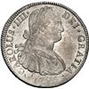 Image 1 : MEXICO, Mexico City, bust 8 reales, Charles IV, 1796 FM, NGC UNC details / rev spot removed.