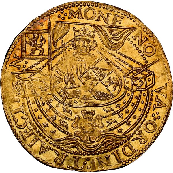 NETHERLANDS (United), Utrecht, gold imitative rose noble, no date (1600-01), NGC MS 63.