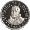 Image 1 : NICARAGUA, struck in London, copper-nickel proof 5 centavos, 1962, incuse B.C.N. on edge, NGC PF 66 