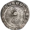 Image 2 : PANAMA, 1 real, incuse "P" countermark on a Burgos, Spain, ½ real, Ferdinand-Isabel, assayer scallop