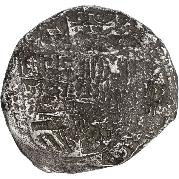 PANAMA, Panama City, cob 4 reales, Philip II, assayer oB to left, mintmark AP above denomination III