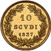 Image 2 : PAPAL STATES, Rome mint, gold 10 scudi, Gregorius XVI, 1837-VII, rare, NGC MS 63.