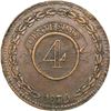 Image 2 : PARAGUAY, Asunción, copper 4 centésimos, 1870, NGC AU 55 BN.