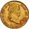 Image 1 : PERU, Lima, gold bust 8 escudos, Ferdinand VII, 1821 JP, NGC AU 50, ex-Almenara.