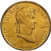Image 1 : PERU, Cuzco, gold bust 8 escudos, Ferdinand VII, 1824 G, NGC AU 55, ex-Almenara.