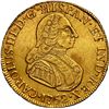Image 1 : PERU, Lima, gold bust 4 escudos, Charles III, 1762 JM, first bust, very rare, NGC AU details / bent,
