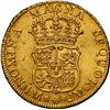 Image 2 : PERU, Lima, gold bust 4 escudos, Charles III, 1762 JM, first bust, very rare, NGC AU details / bent,