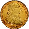 Image 1 : PERU, Lima, gold bust 4 escudos, Charles III, 1765 JM, second bust ("rat nose"), very rare, NGC XF 4