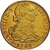 Image 1 : PERU, Lima, gold bust 4 escudos, Charles III, 1784 MI, rare, NGC AU 55, finest and only example in N