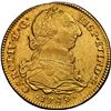 Image 1 : PERU, Lima, gold bust 4 escudos, Charles IV transitional (bust of Charles III, ordinal IV), 1789 IJ,