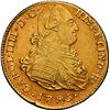 Image 1 : PERU, Lima, gold bust 4 escudos, Charles IV, 1795 IJ, rare, NGC AU 53, finest known in NGC census, e