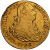 Image 1 : PERU, Lima, gold bust 4 escudos, Charles IV, 1798 IJ, NGC AU details / bent, finest and only example