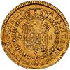 Image 2 : PERU, Lima, gold bust 4 escudos, Ferdinand VII, 1813 JP, small bust, rare, NGC AU details / obv scra