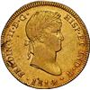 Image 1 : PERU, Lima, gold bust 4 escudos, Ferdinand VII, 1814 JP, NGC XF details / cleaned, finest and only e