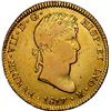 Image 1 : PERU, Lima, gold bust 4 escudos, Ferdinand VII, 1817 JP, NGC AU details / cleaned, ex-Almenara.