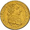 Image 1 : PERU, Lima, gold bust 2 escudos, Charles III, 1763 JM, second bust ("rat nose"), very rare, NGC AU d