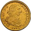 Image 1 : PERU, Lima, gold bust 2 escudos, Charles III, 1775 MJ, rare, NGC AU details / cleaned, finest and on