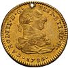 Image 1 : PERU, Lima, gold bust 2 escudos, Charles III, 1785 MI, rare, NGC AU details / holed, finest and only