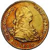 Image 1 : PERU, Lima, gold bust 2 escudos, Charles IV, 1803 JP, extremely rare, NGC AU details / obv cleaned, 