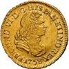 Image 1 : PERU, Lima, gold bust 1 escudo, Ferdinand VI, 1758 JM, second bust, very rare, NGC XF details / rev 