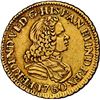 Image 1 : PERU, Lima, gold bust 1 escudo, Ferdinand VI, 1760 JM, second bust, extremely rare, NGC XF 45, fines