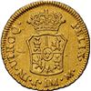Image 2 : PERU, Lima, gold bust 1 escudo, Charles III, 1764 JM, second bust ("rat nose"), very rare, NGC VF de