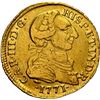 Image 1 : PERU, Lima, gold bust 1 escudo, Charles III, 1771 JM, third bust, very rare, NGC AU details / cleane
