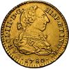 Image 1 : PERU, Lima, gold bust 1 escudo, Charles III, 1780 MI, NGC AU details / removed from jewelry, ex-Alme