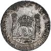Image 1 : PERU, Lima, pillar 8 reales, Charles III, 1762 JM, no dot over right mintmark, ex-Brameld.
