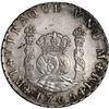 Image 1 : PERU, Lima, pillar 8 reales, Charles III, 1765 JM, no dot over right mintmark, ex-Brameld.