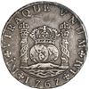 Image 1 : PERU, Lima, pillar 8 reales, Charles III, 1767 JM, no dot over right mintmark, ex-Brameld.