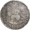 Image 1 : PERU, Lima, pillar 2 reales, Ferdinand VI, 1756 JM, mintmark with MA ligature, extremely rare, ex-O'