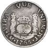 Image 1 : PERU, Lima, pillar 2 reales, Charles III, 1765 JM, no ligature in mintmark, with center dot inside c