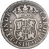 Image 2 : PERU, Lima, pillar 2 reales, Charles III, 1765 JM, no ligature in mintmark, with center dot inside c