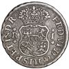 Image 2 : PERU, Lima, pillar 1 real, Ferdinand VI, 1756/5 JM, dotted mintmark, no stops in shield-side legend,