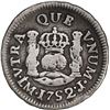 Image 1 : PERU, Lima, pillar ½ real, Ferdinand VI, 1752/1 J, very rare, ex-O'Brien.