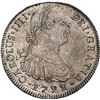 Image 1 : PERU, Lima, bust 8 reales, Charles IV, 1792 IJ, NGC AU 55.