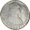 Image 1 : PERU, Lima, bust 8 reales, Charles IV, 1806 JP, PCGS MS62.