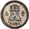 Image 1 : PERU, Lima, ¼ real, Ferdinand VII, 1821, recut 2 in date, NGC MS 62 (EMO Collection Label), ex-Whitt