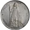 Image 1 : PERU, Lima, 8 reales, 1850 MB, incuse ornaments on edge.