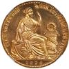 Image 1 : PERU, Lima, gold 100 soles, 1970, NGC MS 66, "top pop."