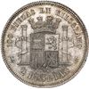 Image 2 : SPAIN, Madrid, 2 pesetas, Provisional Government, 1869 SN-M, 18-69 inside stars, NGC MS 64.